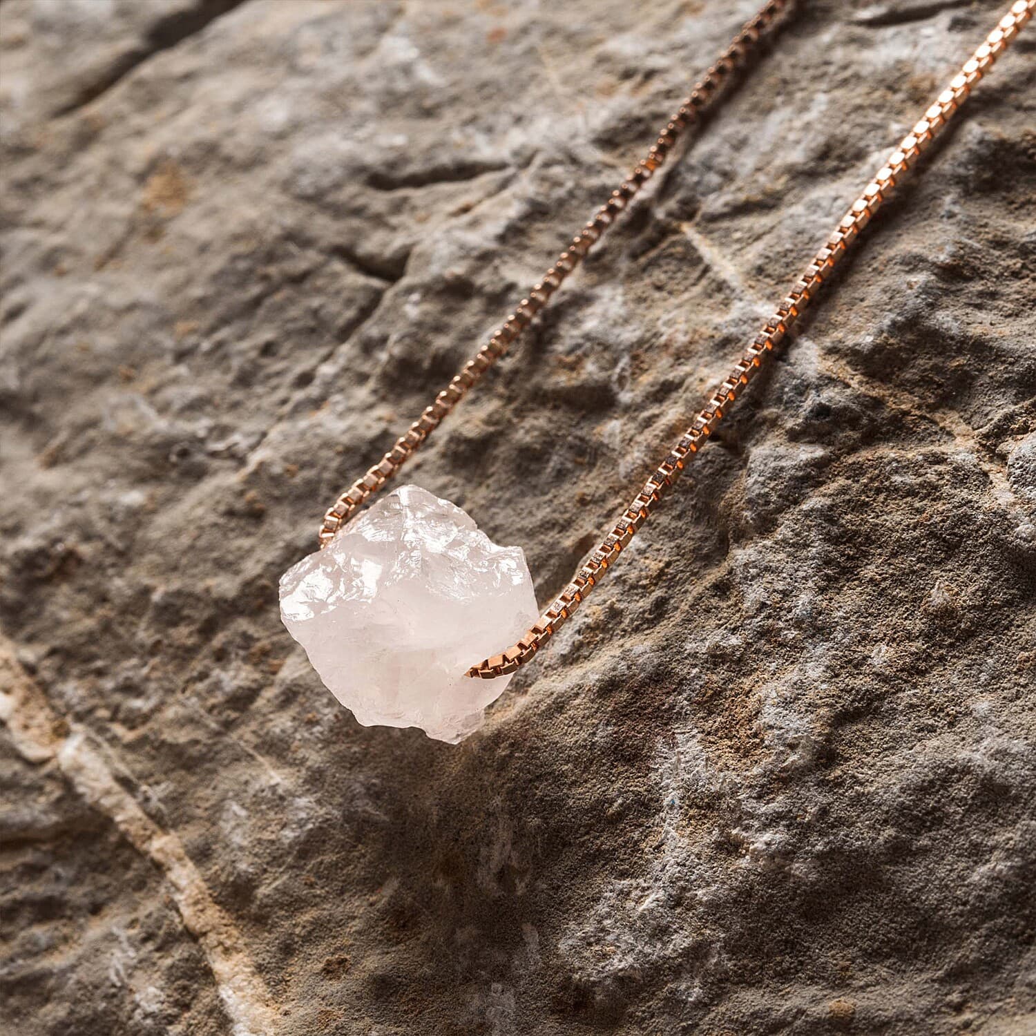 Natural Rose Quartz Necklace