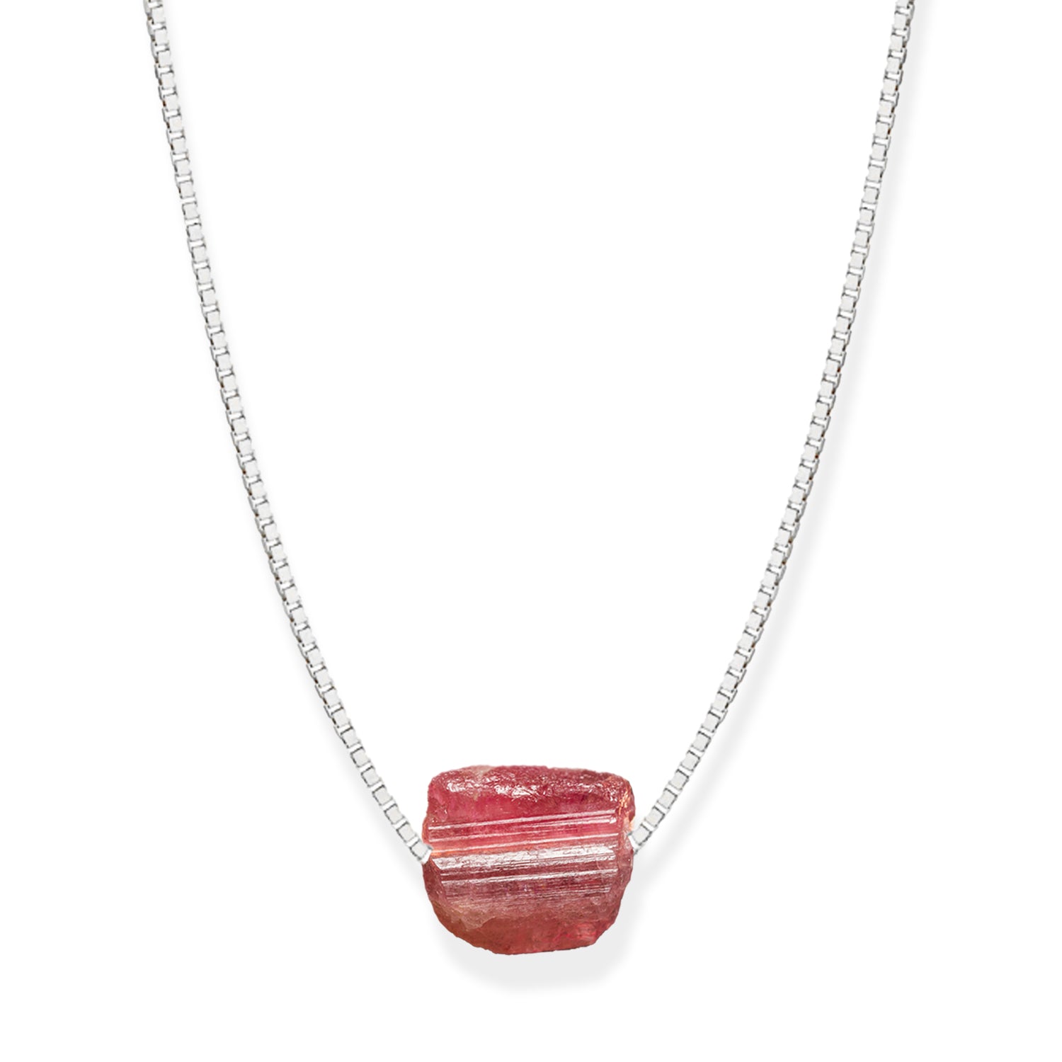Natural Pink Tourmaline Necklace