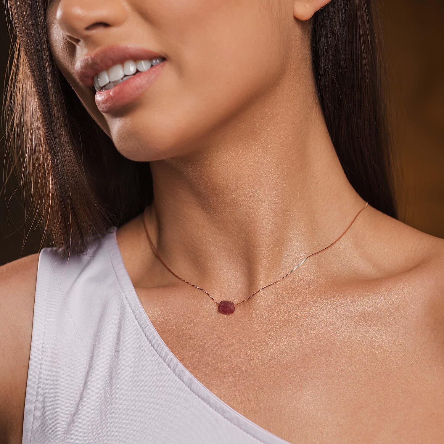 Natural Pink Tourmaline Necklace