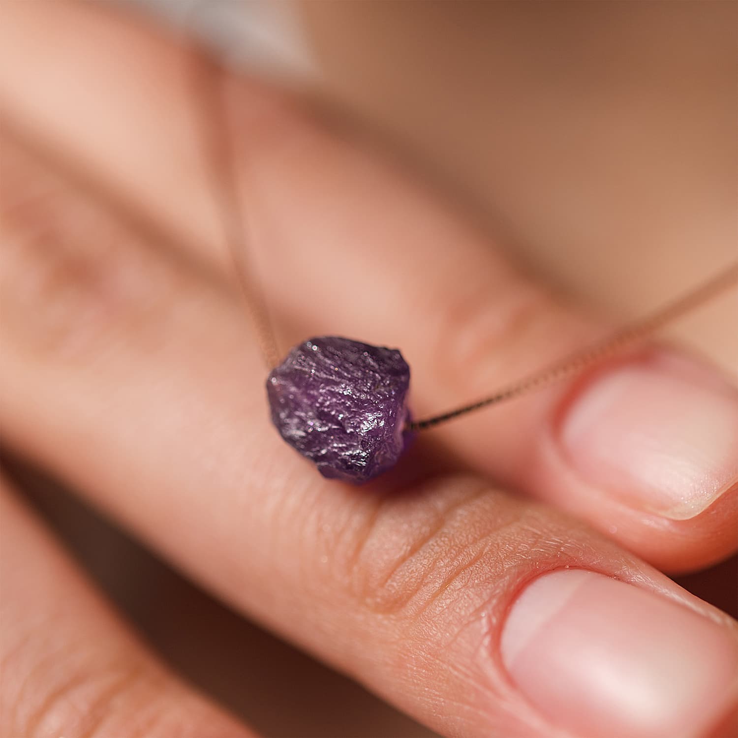 Raw Amethyst Necklace