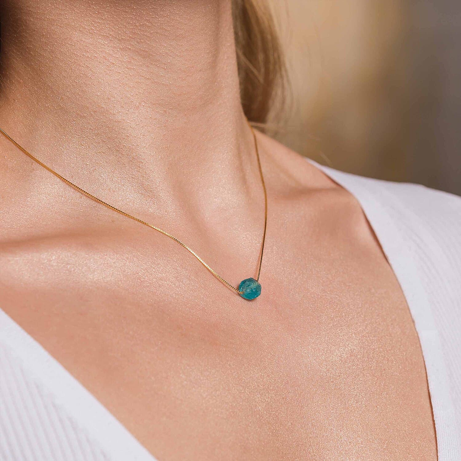 Raw Apatite Necklace