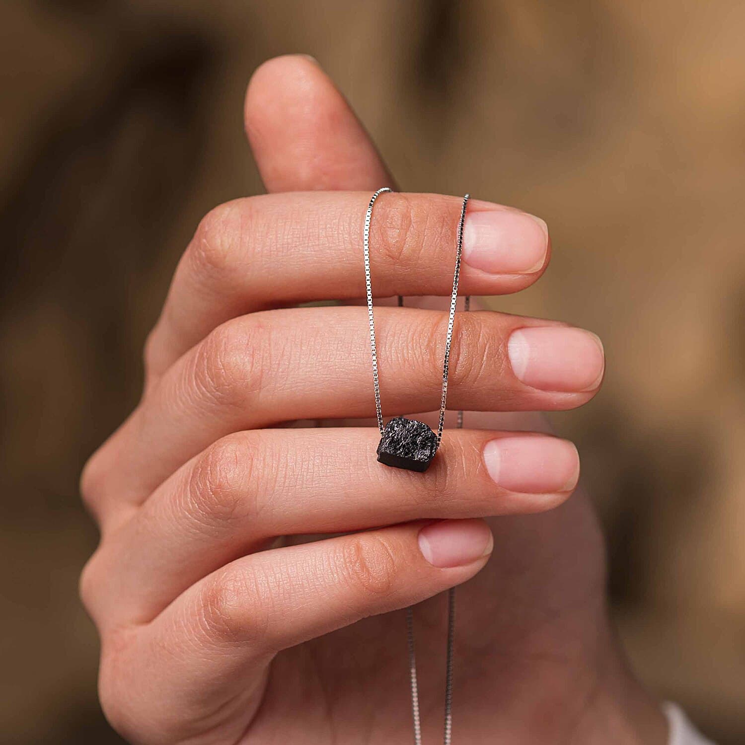 Raw Black Tourmaline Necklace