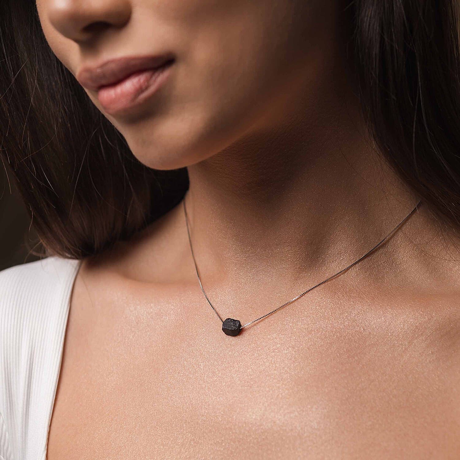 Raw Black Tourmaline Necklace