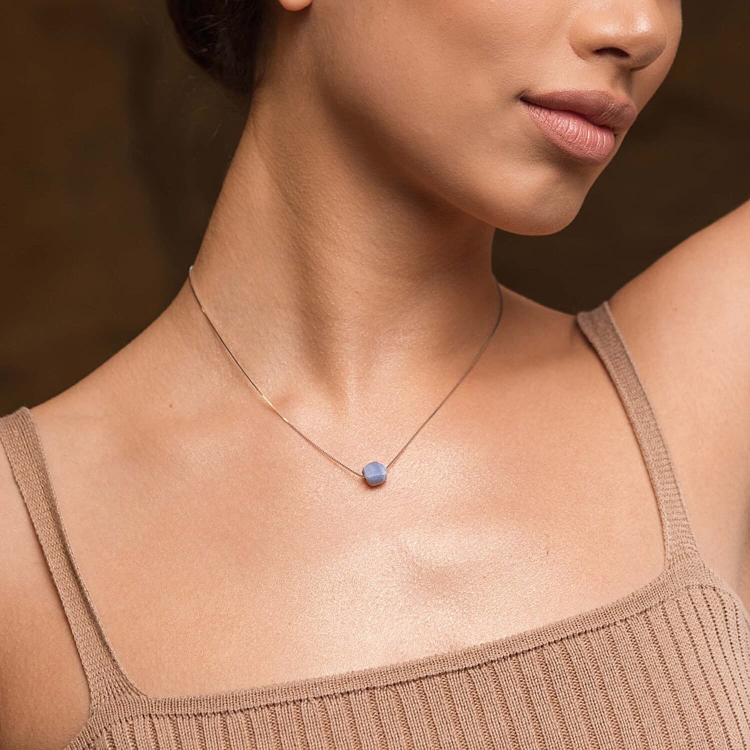 Raw Blue Opal Necklace