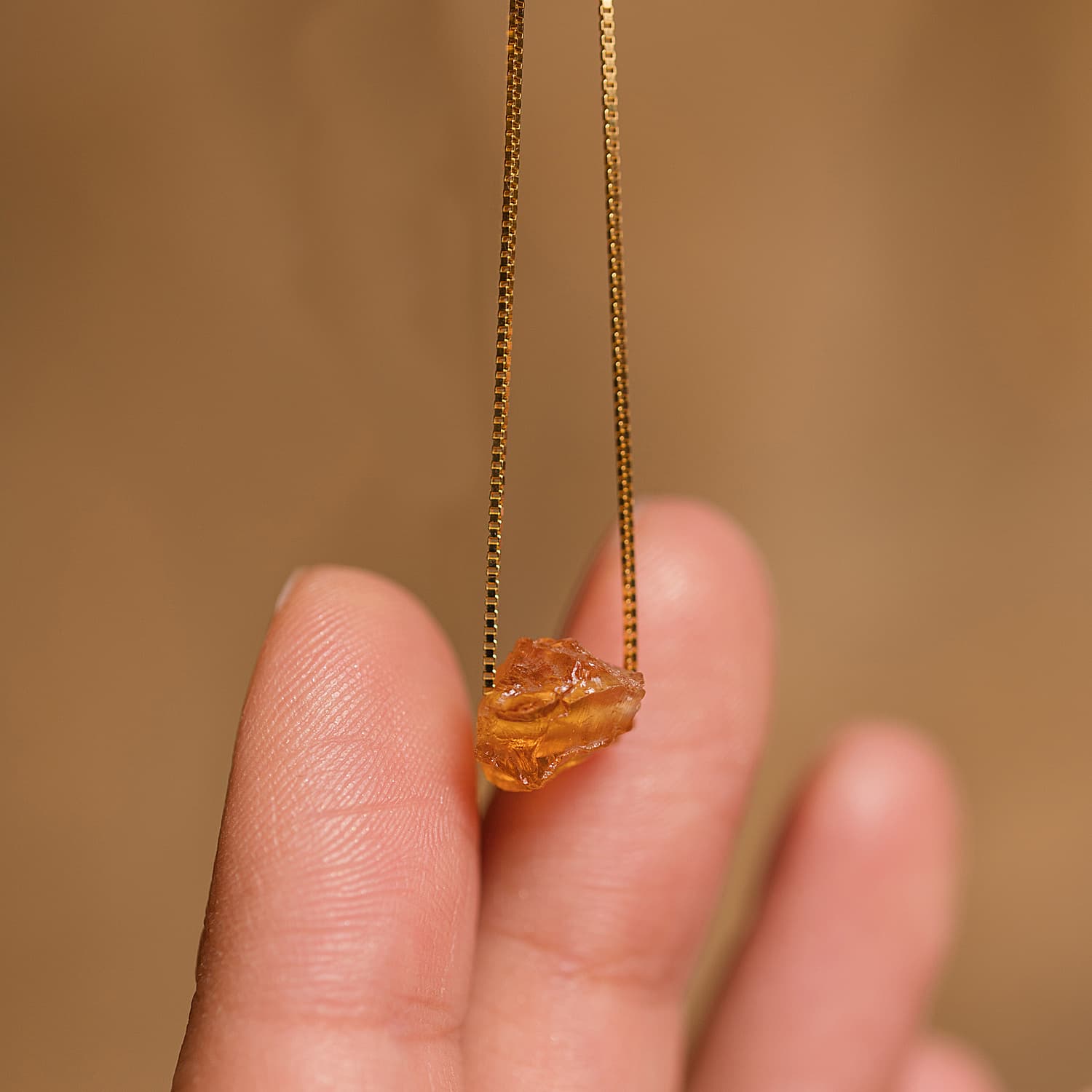 Raw Citrine Necklace