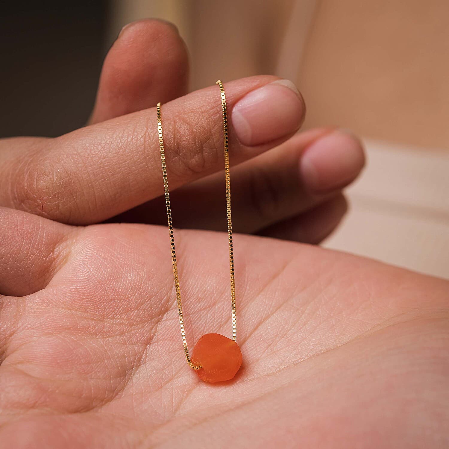 Raw Carnelian Necklace