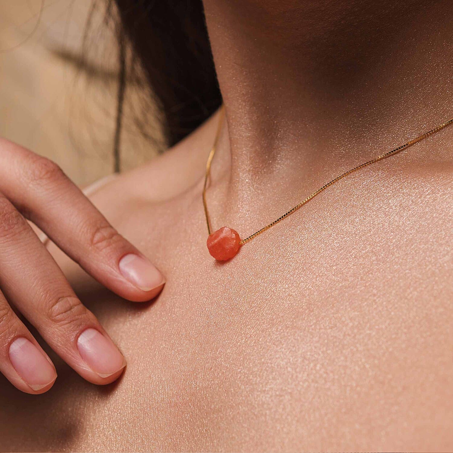 Raw Carnelian Necklace