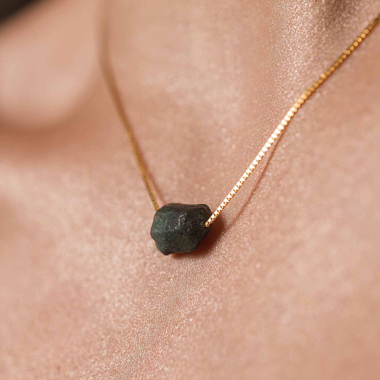 Raw Emerald Necklace