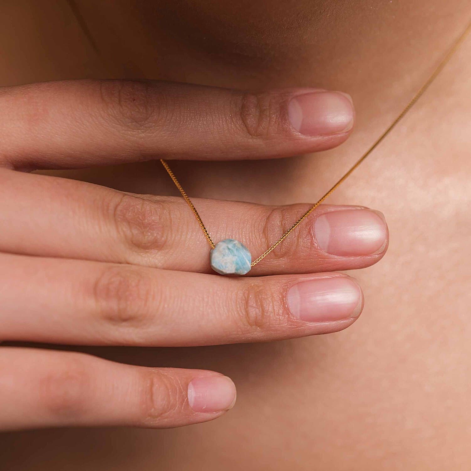 Raw Larimar Necklace