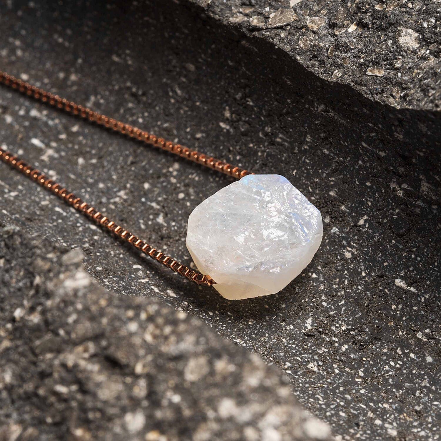 Raw Moonstone Necklace