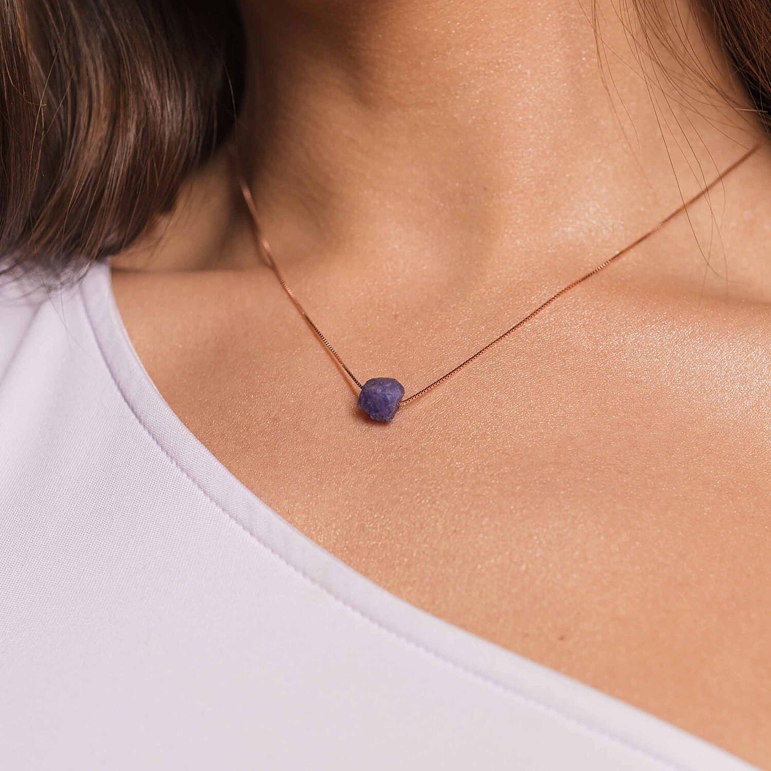 Raw Tanzanite Necklace