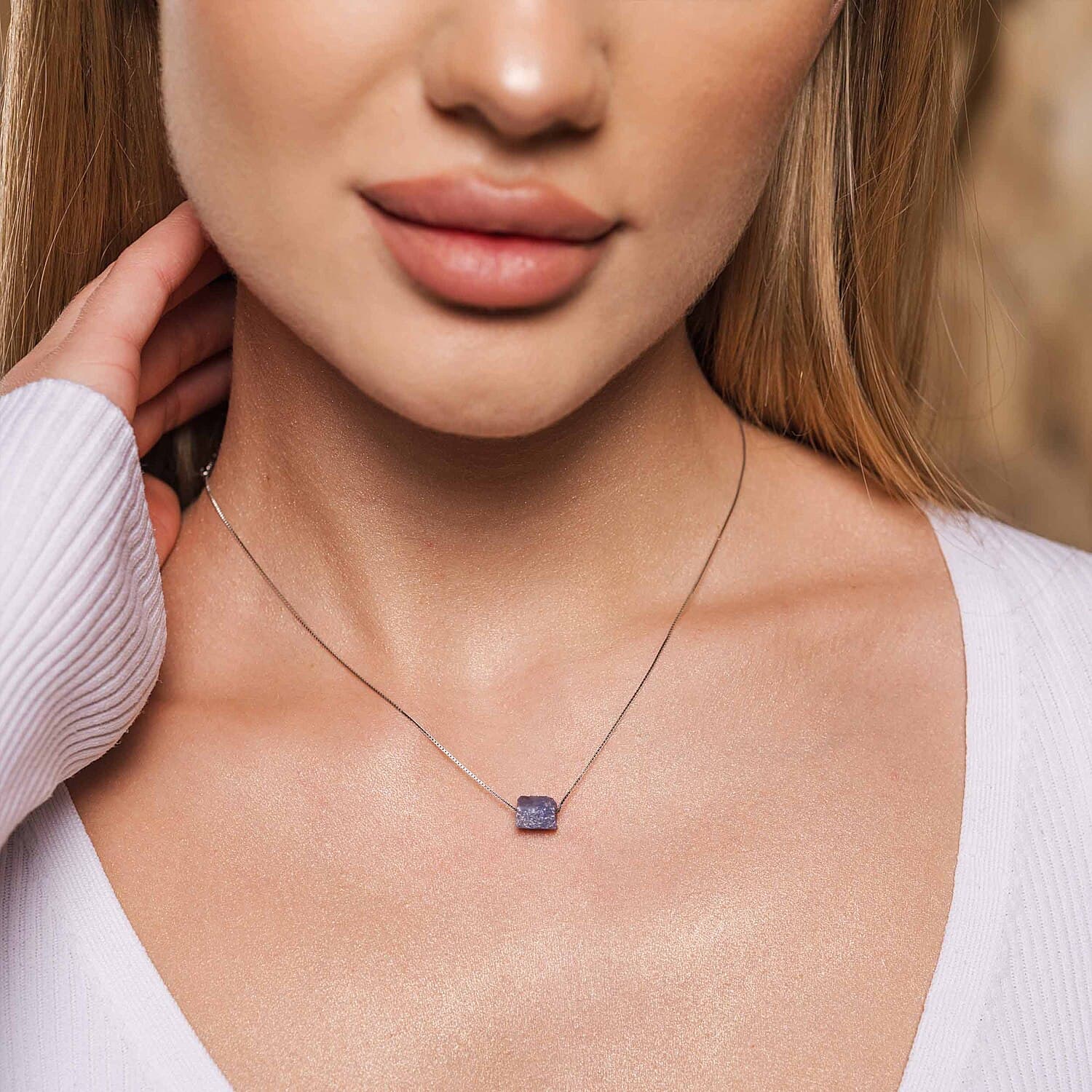 Raw Tanzanite Necklace