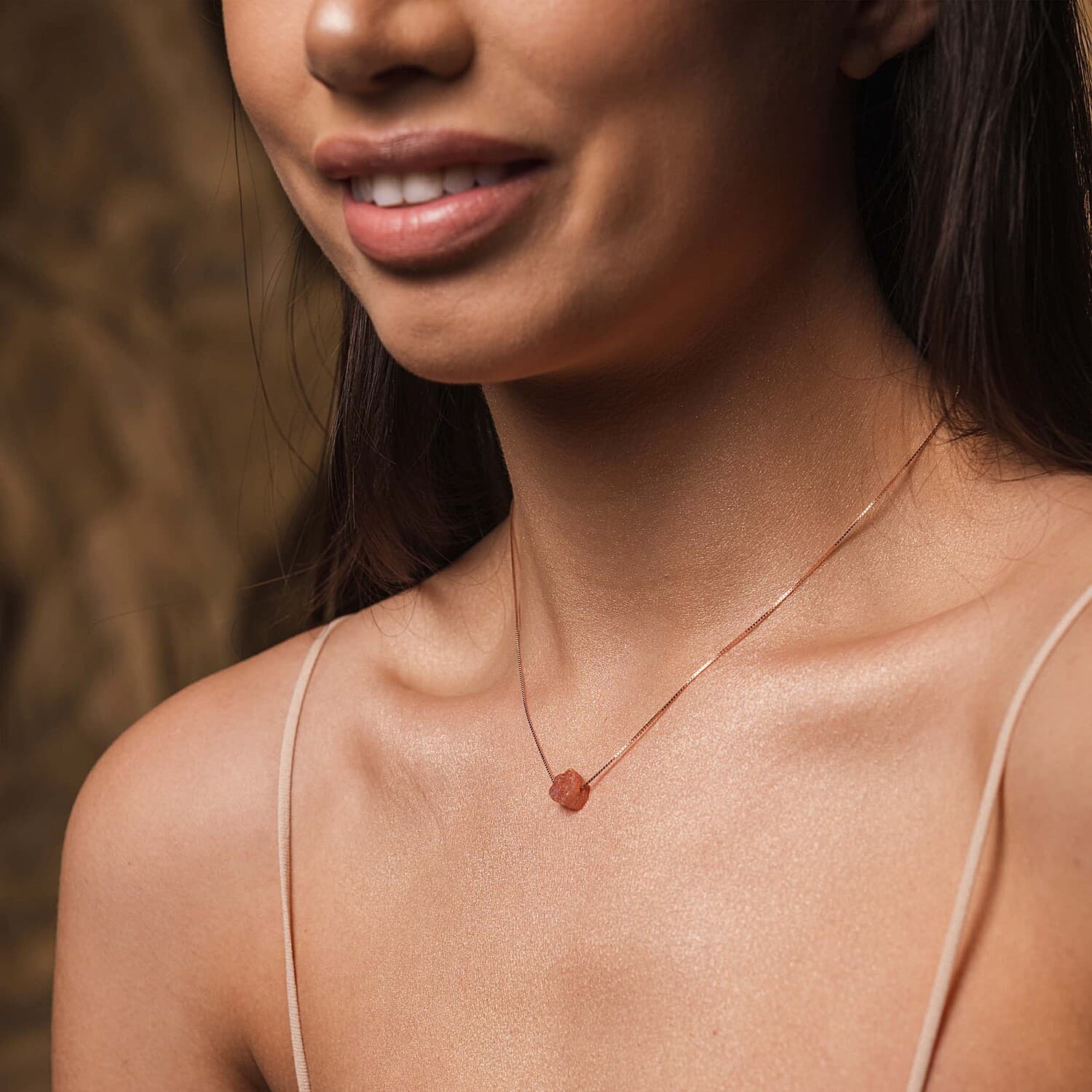 Raw Sunstone Necklace